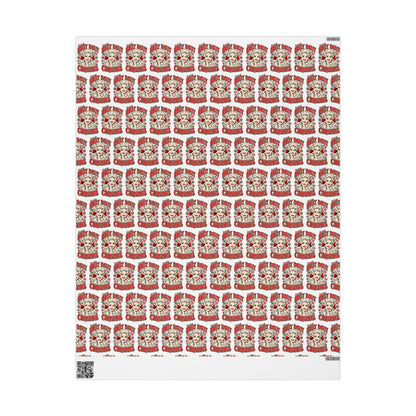 Holly Dolly Christmas Retro Holiday Portrait Wrapping Paper