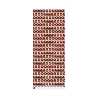 Have A Holly Dolly Christmas Wreath Portrait Wrapping Paper | Christmas Pattern