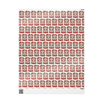 Holly Dolly Christmas Retro Holiday Portrait Wrapping Paper