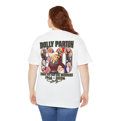 Dolly Parton 80th Anniversary Tee – "Thank You for the Memories" Memorial Shirt