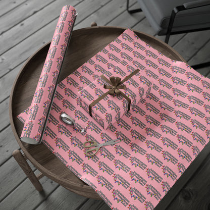 Probably Just Gonna Jingle Some Of The Way Wrapping Paper | Pink Christmas gift wrap