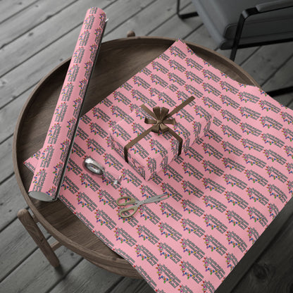 Probably Just Gonna Jingle Some Of The Way Wrapping Paper | Pink Christmas gift wrap
