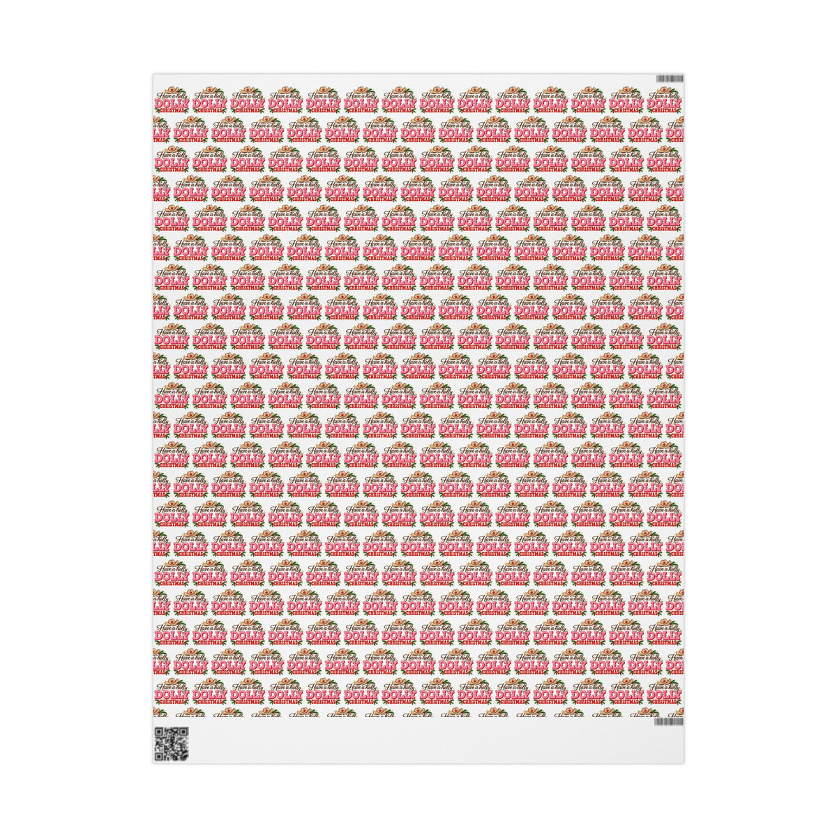 Have A Holly Dolly Christmas Western Wrapping Paper