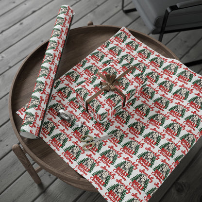 Have A Holly Dolly Christmas Snowy Pines Wrapping Paper