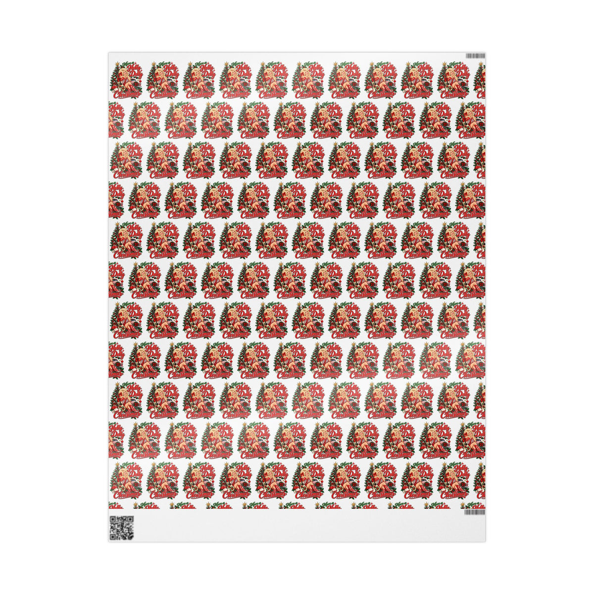 Holly Dolly Country Christmas Cowgirl Wrapping Paper | Christmas Holiday Gift Wrap Roll