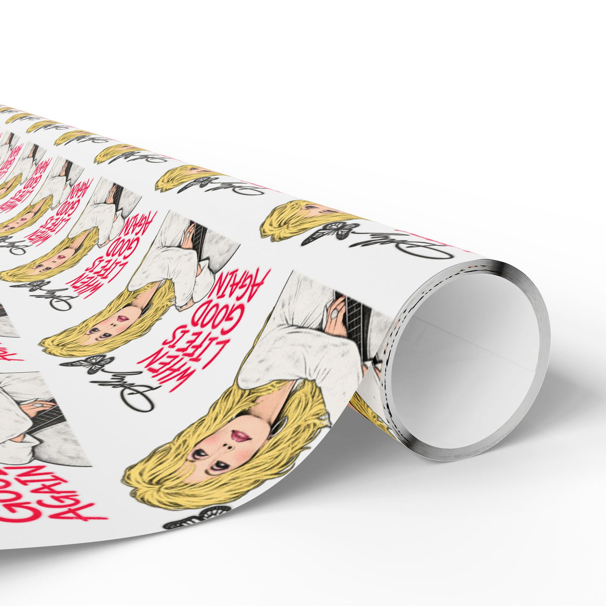 When Life Is Good Again Dolly Christmas Wrapping Paper
