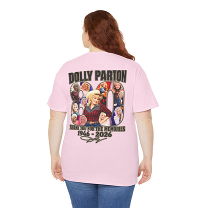 Dolly Parton 80th Anniversary Tee – "Thank You for the Memories" Memorial Shirt