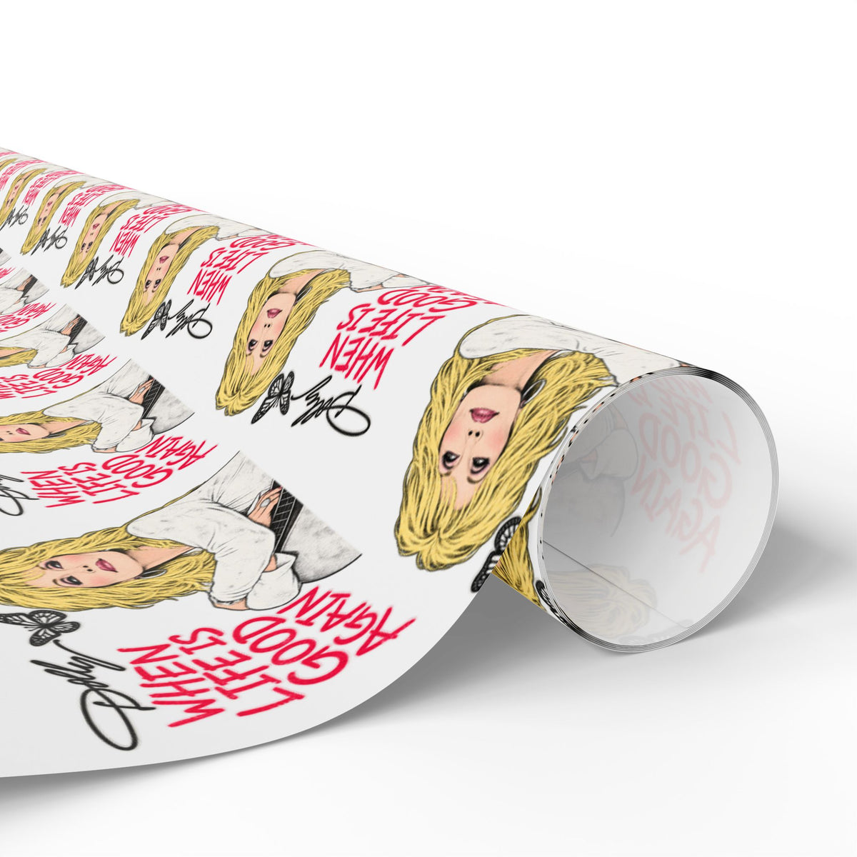 When Life Is Good Again Dolly Christmas Wrapping Paper