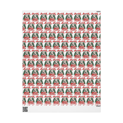 Have A Holly Dolly Christmas Snowy Pines Wrapping Paper