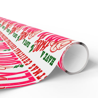 Have A Holly Dolly Christmas Cowgirl Hat Wrapping Paper