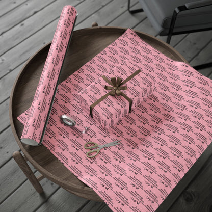 You are enough Have A Holly Dolly Christmas Country Music Wrapping Paper  | Pink Typography Gift Wrap
