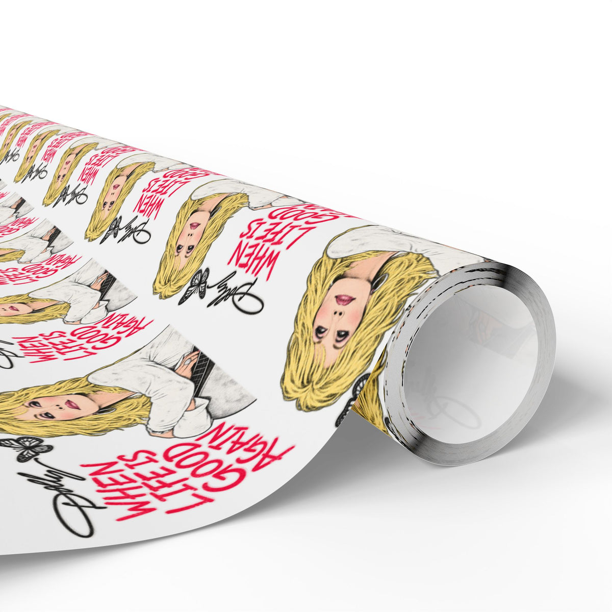 When Life Is Good Again Dolly Christmas Wrapping Paper