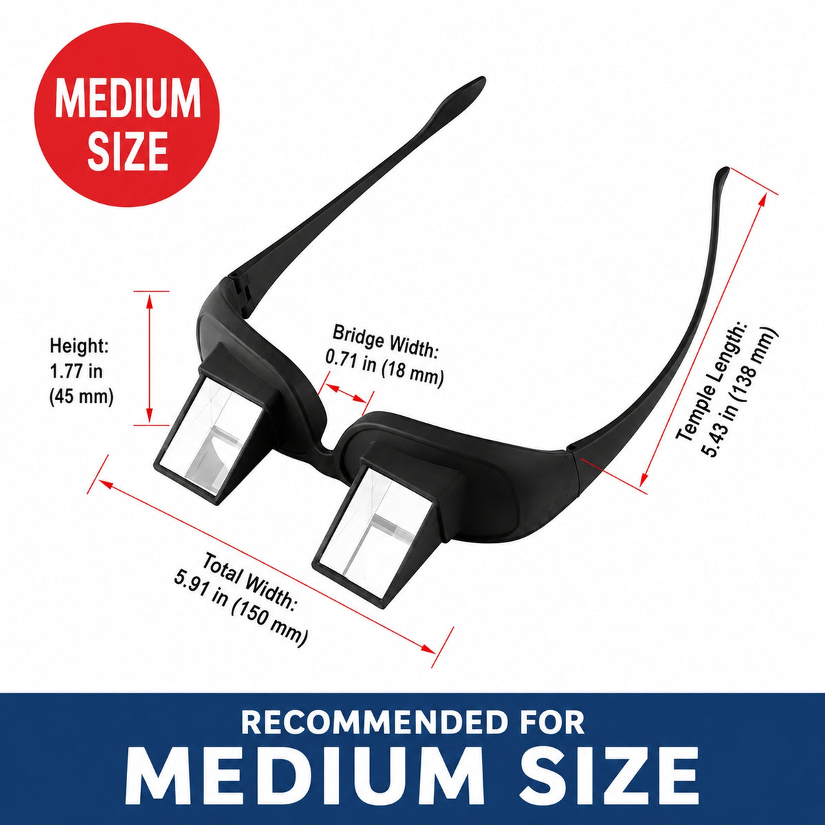 Lazy Glasses – 90° Prism Bed Glasses for TV, Phone & Reading | Funny Gift