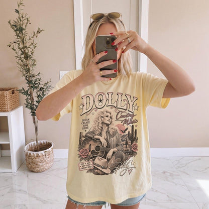 Dolly Parton Book Lover T-Shirt, Reading Enthusiast Graphic Tee, Literary Shirt, Teacher Gift, Bookworm Country Music Fan Apparel