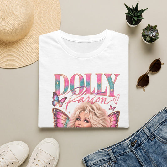 Dolly Parton Butterfly Portrait T-Shirt, Memorial Tribute Graphic Tee, Vintage Country Music Singer Shirt, Fan Remembrance Apparel