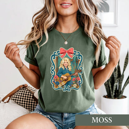 Dolly Parton Leopard Print T-Shirt, Country Music Fan Tee, Western Singer Graphic Shirt, Nashville Gift Apparel