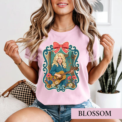 Dolly Parton Leopard Print T-Shirt, Country Music Fan Tee, Western Singer Graphic Shirt, Nashville Gift Apparel
