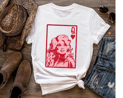 Dolly Parton Queen Card T-Shirt, Country Music Graphic Tee, Retro Singer Fan Shirt, Music Lover Gift Apparel