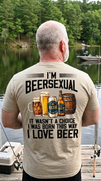 I'm Beersexual T-Shirt, Funny Beer Lover Graphic Tee, Drinking Humor Shirt, Gift for Beer Enthusiasts