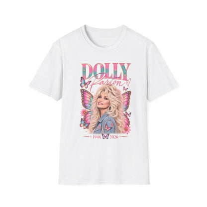Dolly Parton Butterfly Portrait T-Shirt, Memorial Tribute Graphic Tee, Vintage Country Music Singer Shirt, Fan Remembrance Apparel