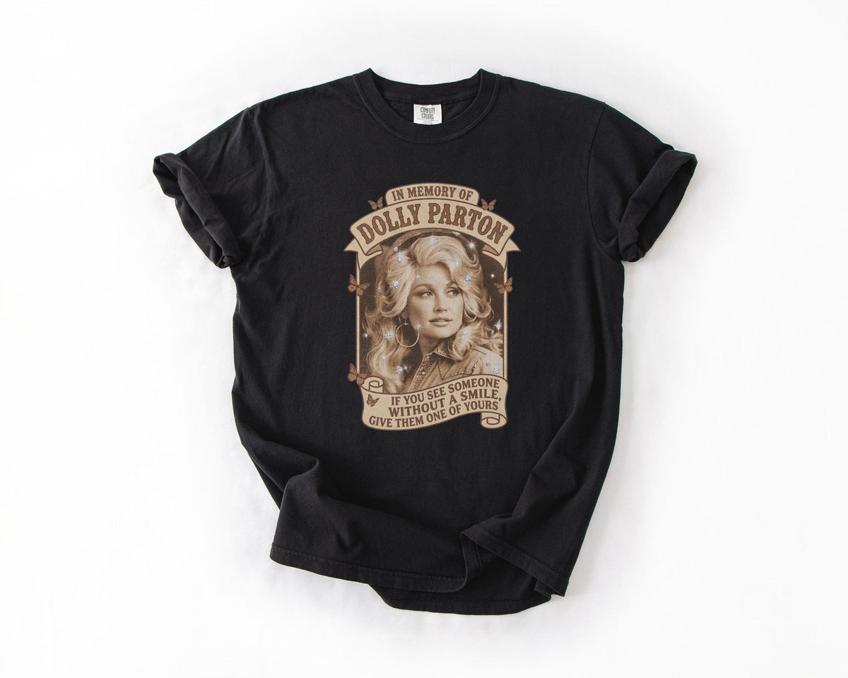 Dolly Parton Memorial T-Shirt, Country Music Legend Tribute Tee, Vintage Singer Fan Shirt, Remembrance Graphic Apparel