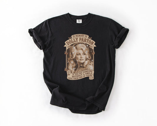 Dolly Parton Memorial T-Shirt, Country Music Legend Tribute Tee, Vintage Singer Fan Shirt, Remembrance Graphic Apparel