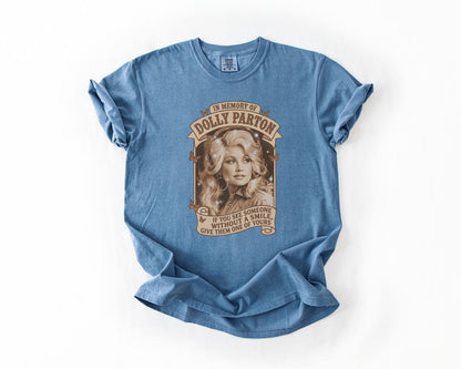 Dolly Parton Memorial T-Shirt, Country Music Legend Tribute Tee, Vintage Singer Fan Shirt, Remembrance Graphic Apparel