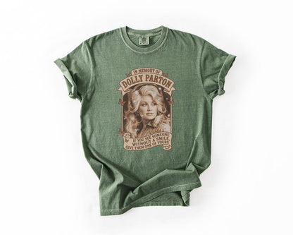 Dolly Parton Memorial T-Shirt, Country Music Legend Tribute Tee, Vintage Singer Fan Shirt, Remembrance Graphic Apparel