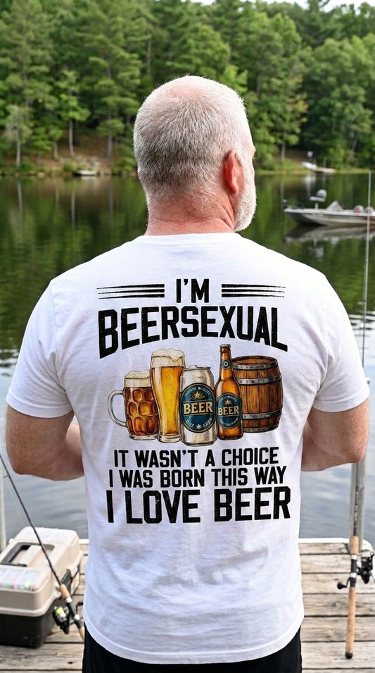 I'm Beersexual T-Shirt, Funny Beer Lover Graphic Tee, Drinking Humor Shirt, Gift for Beer Enthusiasts