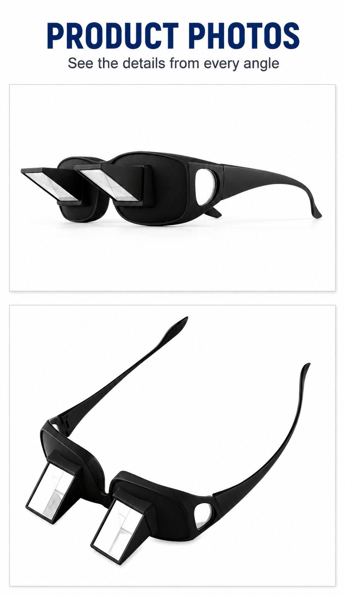 Lazy Glasses – 90° Prism Bed Glasses for TV, Phone & Reading | Funny Gift